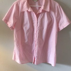 St. John’s bay 1x button down pink shirt
